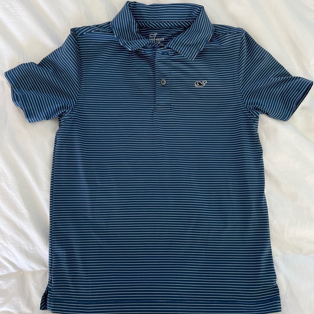 Vineyard Vines Blue Striped Polo Shirt